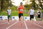 25 July 2012; Brian Gregan, Clonliffe Harriers A.C, Dublin, on his way to winning the Mens 400m event at the Morton Pre-Games International Meet. Morton Stadium, Santry, Dublin. Picture credit: Tomas Greally / SPORTSFILE