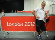 27 July 2012; Team Ireland boxing head coach Billy Walsh after the London 2012 Olympic Games boxing draw. London 2012 Olympic Games, Boxing Draw, South Arena 2, ExCeL Arena, Royal Victoria Dock, London, England. Picture credit: David Maher / SPORTSFILE