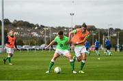 4 October 2017; Republic of Ireland players Dara O’Shea, left, and Canice Carroll warm-up prior to the UEFA European U19 Championship Qualifier match between Republic of Ireland and Azerbaijan at Regional Sports Centre in Waterford. Photo by Seb Daly/Sportsfile