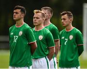 4 October 2017; Jordan Doherty of Republic of Ireland, left, during the UEFA European U19 Championship Qualifier match between Republic of Ireland and Azerbaijan at Regional Sports Centre in Waterford. Photo by Seb Daly/Sportsfile