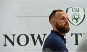 5 October 2017; Republic of Ireland's David Meyler during a press conference at the FAI National Training Centre in Abbotstown, Dublin. Photo by Stephen McCarthy/Sportsfile