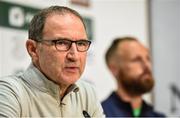 5 October 2017; Republic of Ireland manager Martin O'Neill during a press conference at the FAI National Training Centre in Abbotstown, Dublin. Photo by Stephen McCarthy/Sportsfile