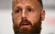5 October 2017; Republic of Ireland's David Meyler during a press conference at the FAI National Training Centre in Abbotstown, Dublin. Photo by Stephen McCarthy/Sportsfile