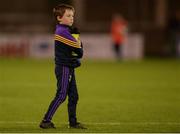 29 September 2017; Cian Manning, son of Kilmacud Crokes selector Karl Manning, during the warm-up before the Dublin County Senior Football Championship Quarter-Final match between Castleknock and Kilmacud Crokes at Parnell Park in Dublin. Photo by Piaras Ó Mídheach/Sportsfile