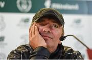 5 October 2017; Moldova manager Igor Dobrovolski during a press conference at the Aviva Stadium in Dublin. Photo by Stephen McCarthy/Sportsfile