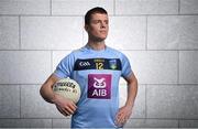 6 October 2017; Wearing this season's new jersey, UCD student and Mayo Footballer Stephen Coen is pictured at the announcement of AIB’s three year sponsorship renewal of UCD GAA. The long standing sponsorship extends across Gaelic football, hurling ladies Gaelic football, camogie and handball. Photo by David Fitzgerald/Sportsfile