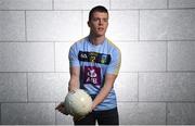 6 October 2017; Wearing this season's new jersey, UCD student and Mayo Footballer Stephen Coen is pictured at the announcement of AIB’s three year sponsorship renewal of UCD GAA. The long standing sponsorship extends across Gaelic football, hurling ladies Gaelic football, camogie and handball. Photo by David Fitzgerald/Sportsfile