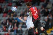 27 July 2012; Michael Rafter, Dundalk, in action against Evan McMillan, Bohemians. Airtricity League Premier Division, Bohemians v Dundalk, Dalymount Park, Dublin. Picture credit: Brian Lawless / SPORTSFILE
