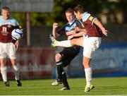 27 July 2012; Declan O'Brien, Drogheda United, shoots to score his side's first goal. Airtricity League Premier Division, Drogheda United v UCD, Hunky Dorys Park, Drogheda, Co. Louth. Photo by Sportsfile