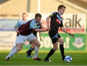 27 July 2012; Paul Corry, UCD, in action against Peter Hynes, Drogheda United. Airtricity League Premier Division, Drogheda United v UCD, Hunky Dorys Park, Drogheda, Co. Louth. Photo by Sportsfile
