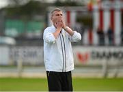 27 July 2012; Shamrock Rovers manager Stephen Kenny reacts during the game. Airtricity League Premier Division, Derry City v Shamrock Rovers, Brandywell, Derry. Picture credit: Oliver McVeigh / SPORTSFILE
