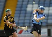 28 July 2012; Catriona Power, Dublin, in action against Miriam Walsh, Kilkenny. All-Ireland Senior Camogie Championship, Quarter-Final Qualifier, Dublin v Kilkenny, O'Moore Park, Portlaoise, Co. Laois. Picture credit: Pat Murphy / SPORTSFILE