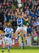 28 July 2012; Colm Begley, Laois, in action against Brian Meade, Meath. GAA Football All-Ireland Senior Championship Qualifier, Round 4, Meath v Laois, O'Connor Park, Tullamore, Co. Offaly. Photo by Sportsfile