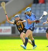 28 July 2012; Louise O'Hara, Dublin, in action against Michelle Quilty, Kilkenny. All-Ireland Senior Camogie Championship, Quarter-Final Qualifier, Dublin v Kilkenny, O'Moore Park, Portlaoise, Co. Laois. Picture credit: Pat Murphy / SPORTSFILE