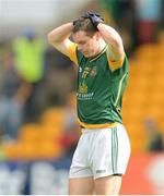 28 July 2012; A dejected Stephen Bray, Meath, at the end of the game. GAA Football All-Ireland Senior Championship Qualifier, Round 4, Meath v Laois, O'Connor Park, Tullamore, Co. Offaly. Photo by Sportsfile
