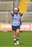 28 July 2012; Ali Twomey, Dublin, celebrates at the final whistle. All-Ireland Senior Camogie Championship, Quarter-Final Qualifier, Dublin v Kilkenny, O'Moore Park, Portlaoise, Co. Laois. Picture credit: Pat Murphy / SPORTSFILE