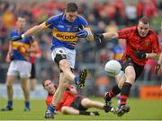 28 July 2012; Philip Austin, Tipperary, in action against Brendan McArdle, Down. GAA Football All-Ireland Senior Championship Qualifier, Round 4, Down v Tipperary, Cusack Park, Mullingar, Co. Westmeath. Picture credit: Barry Cregg / SPORTSFILE