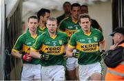 28 July 2012; Kerry players, including Tomás O Sé, no.5, centre, Marc O Sé, left, and Eoin Brosnan, right, make their way out for the start of the second half. GAA Football All-Ireland Senior Championship Qualifier, Round 4, Kerry v Clare, Gaelic Grounds, Limerick. Picture credit: Diarmuid Greene / SPORTSFILE
