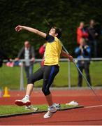 28 July 2012; Shane O'Neill, Abbey Striders A.C., Co. Cork, in action during the Boy's Under-17 Javelin event. Woodie’s DIY Juvenile Track and Field Championships of Ireland, Tullamore Harriers Stadium, Tullamore, Co. Offaly. Picture credit: Tomas Greally / SPORTSFILE