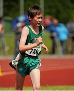 28 July 2012; Dylan Kearns, Killybegs A.C., Co. Donegal, in action during the Boy's Under-14 2,000m Walk event. Woodie’s DIY Juvenile Track and Field Championships of Ireland, Tullamore Harriers Stadium, Tullamore, Co. Offaly. Picture credit: Tomas Greally / SPORTSFILE