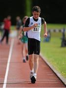 28 July 2012; Criostoir Reville, Kilmore A.C., in action during the Boy's Under-14 2,000m event. Woodie’s DIY Juvenile Track and Field Championships of Ireland, Tullamore Harriers Stadium, Tullamore, Co. Offaly. Picture credit: Tomas Greally / SPORTSFILE