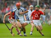 29 July 2012; Seamus Prendergast, Waterford, in action against Eoin Cadogan, left, and Daniel Kearney, Cork. GAA Hurling All-Ireland Senior Championship Quarter-Final, Cork v Waterford, Semple Stadium, Thurles, Co. Tipperary. Picture credit: Brian Lawless / SPORTSFILE
