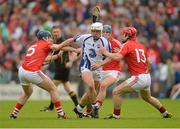 29 July 2012; Stephen Molumphy, Waterford, in action against Patrick Horgan, left, and Paudie O'Sullivan, Cork. GAA Hurling All-Ireland Senior Championship Quarter-Final, Cork v Waterford, Semple Stadium, Thurles, Co. Tipperary. Photo by Sportsfile