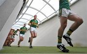 28 July 2012; Kerry's Donnchadh Walsh, Bryan Sheehan and Eoin Brosnan make their way out for the start of the game. GAA Football All-Ireland Senior Championship Qualifier, Round 4, Kerry v Clare, Gaelic Grounds, Limerick. Picture credit: Diarmuid Greene / SPORTSFILE