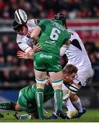 6 October 2017; Kieran Treadwell of Ulster is tackled by Eoin McKeon of Connacht during the Guinness PRO14 Round 6 match between Ulster and Connacht at the Kingspan Stadium in Belfast. Photo by Ramsey Cardy/Sportsfile