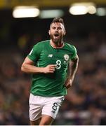 6 October 2017; Daryl Murphy of Republic of Ireland celebrates after scoring his side's second goal during the FIFA World Cup Qualifier Group D match between Republic of Ireland and Moldova at Aviva Stadium in Dublin. Photo by Seb Daly/Sportsfile