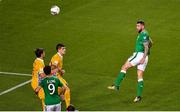 6 October 2017; Daryl Murphy of Republic of Ireland scores his side's second goal during the FIFA World Cup Qualifier Group D match between Republic of Ireland and Moldova at Aviva Stadium in Dublin. Photo by Brendan Moran/Sportsfile