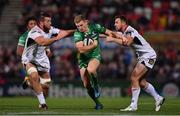 6 October 2017; Steve Crosbie of Connacht is tackled by Alan O'Connor, left, and Tommy Bowe of Ulster during the Guinness PRO14 Round 6 match between Ulster and Connacht at the Kingspan Stadium in Belfast. Photo by Ramsey Cardy/Sportsfile