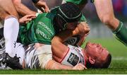 6 October 2017; Jean Deysel of Ulster is tackled by Eoin McKeon of Connacht during the Guinness PRO14 Round 6 match between Ulster and Connacht at the Kingspan Stadium in Belfast. Photo by Ramsey Cardy/Sportsfile