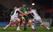 6 October 2017; Jack Carty of Connacht is tackled by Kieran Treadwell, left, and Alan O'Connor of Ulster  during the Guinness PRO14 Round 6 match between Ulster and Connacht at the Kingspan Stadium in Belfast. Photo by Ramsey Cardy/Sportsfile