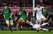 6 October 2017; Bundee Aki of Connacht is tackled by Louis Ludik of Ulster during the Guinness PRO14 Round 6 match between Ulster and Connacht at the Kingspan Stadium in Belfast. Photo by Ramsey Cardy/Sportsfile