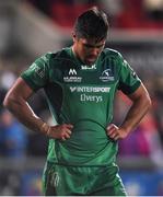 6 October 2017; A dejected Jarrad Butler of Connacht following his side's defeat in the Guinness PRO14 Round 6 match between Ulster and Connacht at  the Kingspan Stadium in Belfast. Photo by David Fitzgerald/Sportsfile