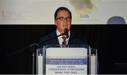 7 October 2017; Chuck Bogosta, President, UPMC International, speaking at the National Concussion Symposium at Croke Park in Dublin. Photo by Piaras Ó Mídheach/Sportsfile
