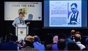 7 October 2017; Dr. Colin Doherty, Consultant Neurologist, St James’s Hospital, speaking at the National Concussion Symposium at Croke Park in Dublin. Photo by Piaras Ó Mídheach/Sportsfile