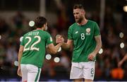 6 October 2017; Daryl Murphy of Republic of Ireland is substituted by Harry Arter of Republic of Ireland during the FIFA World Cup Qualifier Group D match between Republic of Ireland and Moldova at Aviva Stadium in Dublin. Photo by Cody Glenn/Sportsfile