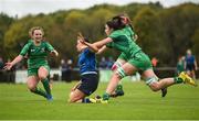 7 October 2017; Orla Molloy of Leinster goes over to score her side's second try during the U18 Girls Interprovincial match between Leinster and Connacht at MU Barnhall RFC in Leixlip, Co Kildare. Photo by Seb Daly/Sportsfile
