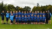 7 October 2017; Leinster squad prior to the U18 Girls Interprovincial match between Leinster and Connacht at MU Barnhall RFC in Leixlip, Co Kildare. Photo by Seb Daly/Sportsfile