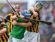 29 July 2012; Richie McCarthy, Limerick, in action against Henry Shefflin, Kilkenny. GAA Hurling All-Ireland Senior Championship Quarter-Final, Kilkenny v Limerick, Semple Stadium, Thurles, Co. Tipperary. Picture credit: Brian Lawless / SPORTSFILE