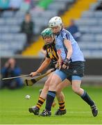 28 July 2012; Lizzy McSweeney, Dublin, in action against Miriam Walsh, Kilkenny. All-Ireland Senior Camogie Championship, Quarter-Final Qualifier, Dublin v Kilkenny, O'Moore Park, Portlaoise, Co. Laois. Picture credit: Pat Murphy / SPORTSFILE