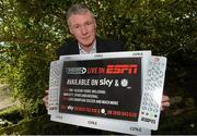 30 July 2012; Former Republic of Ireland international Frank Stapleton promoting ESPN’s live coverage of forthcoming Pre-Season Friendlies and Barclays Premier League matches. Merrion Hotel, Dublin. Photo by Sportsfile