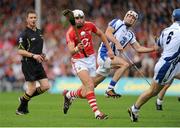 29 July 2012; Sean Og O hAilpin, Cork, in action against Stephen Daniels, Waterford. GAA Hurling All-Ireland Senior Championship Quarter-Final, Cork v Waterford, Semple Stadium, Thurles, Co. Tipperary. Picture credit: Diarmuid Greene / SPORTSFILE