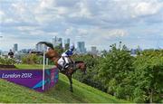 30 July 2012; France's Lionel Guyon, on Nemetis, competes during the individual and team eventing cross country. London 2012 Olympic Games, Equestrian Greenwich Park, Greenwich, London, England. Picture credit: Brendan Moran / SPORTSFILE