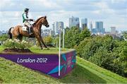 30 July 2012; Ireland's Joseph Murphy, on Electric Cruise, competes during the individual and team eventing cross country, in which he ended the day in 29th place. London 2012 Olympic Games, Equestrian Greenwich Park, Greenwich, London, England. Picture credit: Brendan Moran / SPORTSFILE