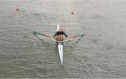 31 July 2012; Ireland's Sanita Puspure warms up ahead of the quarter-final of the women's single skulls, where she finished in 4th place and qualified for the 'C' final. London 2012 Olympic Games, Rowing, Eton Dorney, Buckinghamshire, London, England. Picture credit: Stephen McCarthy / SPORTSFILE