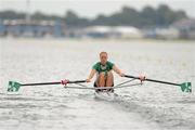 31 July 2012; Ireland's Sanita Puspure competes in the quarter-final of the women's single skulls, where she finished in 4th place and qualified for the 'C' final. London 2012 Olympic Games, Rowing, Eton Dorney, Buckinghamshire, London, England. Picture credit: Stephen McCarthy / SPORTSFILE