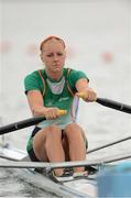 31 July 2012; Ireland's Sanita Puspure competes in the quarter-final of the women's single skulls, where she finished in 4th place and qualified for the 'C' final. London 2012 Olympic Games, Rowing, Eton Dorney, Buckinghamshire, London, England. Picture credit: Stephen McCarthy / SPORTSFILE